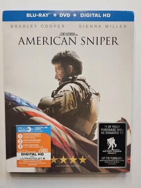 American Sniper Blu-ray + DVD + Digital HD - With Dust Jacket